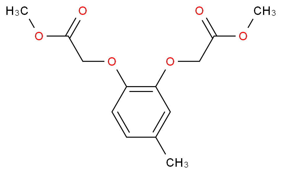 methyl 2-[2-(2-methoxy-2-oxoethoxy)-4-methylphenoxy]acetate_分子结构_CAS_52589-39-6