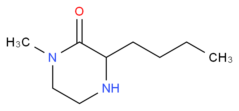 3-butyl-1-methylpiperazin-2-one_分子结构_CAS_1073556-04-3