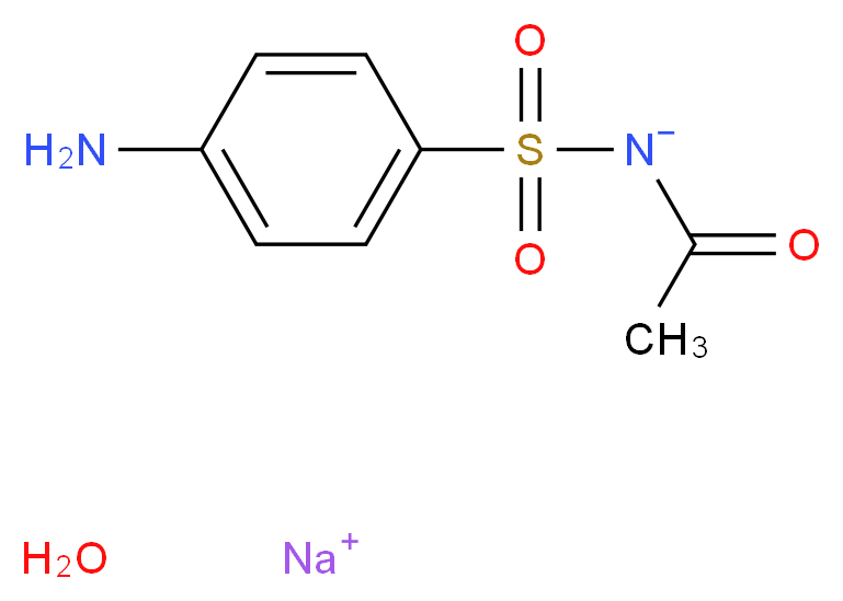 sodium acetyl(4-aminobenzenesulfonyl)azanide hydrate_分子结构_CAS_6209-17-2