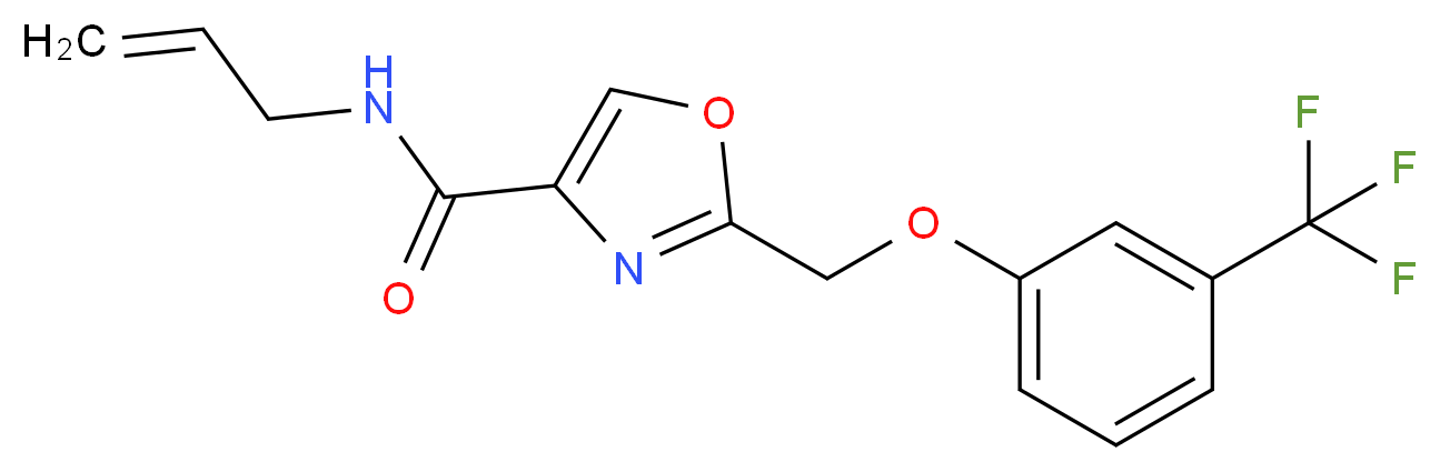N-allyl-2-{[3-(trifluoromethyl)phenoxy]methyl}-1,3-oxazole-4-carboxamide_分子结构_CAS_)