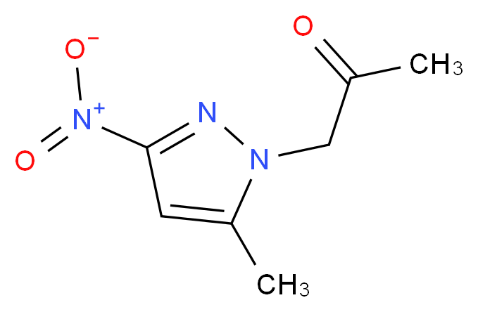 1-(5-methyl-3-nitro-1H-pyrazol-1-yl)acetone_分子结构_CAS_957511-87-4)