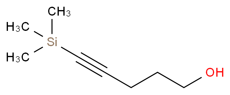 5-(trimethylsilyl)pent-4-yn-1-ol_分子结构_CAS_13224-84-5