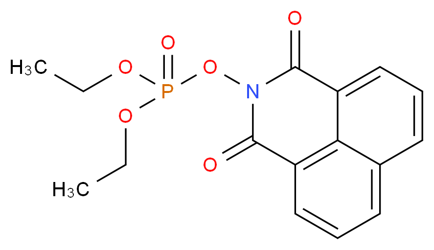 2,4-dioxo-3-azatricyclo[7.3.1.0<sup>5</sup>,<sup>1</sup><sup>3</sup>]trideca-1(13),5,7,9,11-pentaen-3-yl diethyl phosphate_分子结构_CAS_1491-41-4