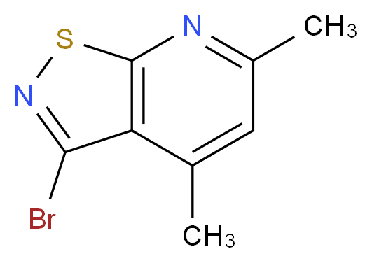 3-bromo-4,6-dimethylisothiazolo[5,4-b]pyridine_分子结构_CAS_61889-26-7)