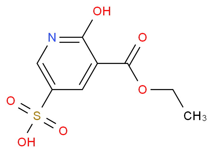 5-(ethoxycarbonyl)-6-hydroxy-3-pyridinesulfonic acid_分子结构_CAS_334708-06-4)