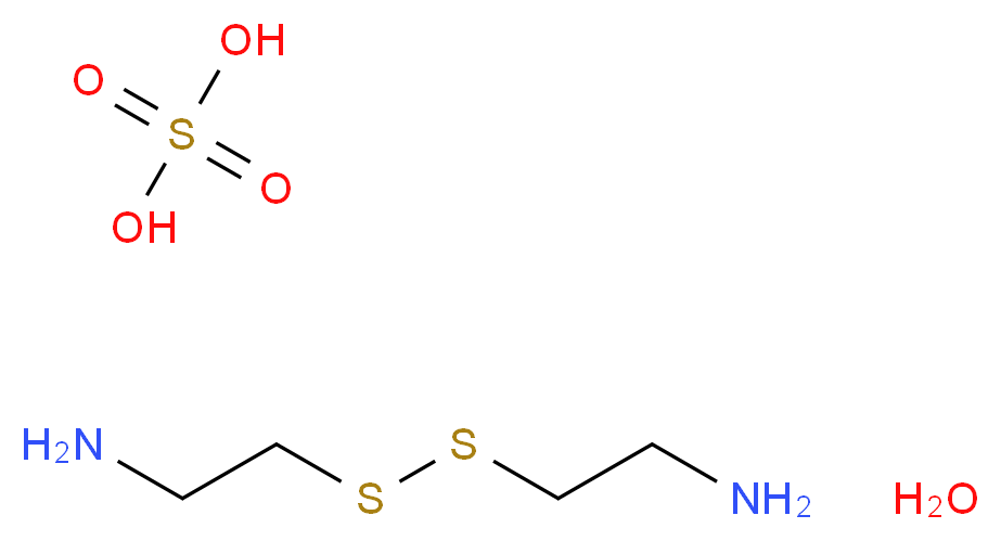 2-[(2-aminoethyl)disulfanyl]ethan-1-amine sulfuric acid hydrate_分子结构_CAS_342385-53-9