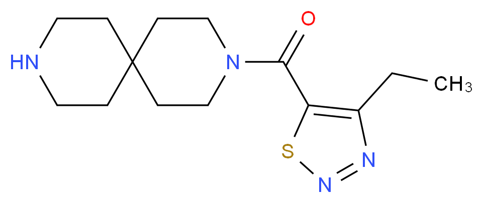 3-[(4-ethyl-1,2,3-thiadiazol-5-yl)carbonyl]-3,9-diazaspiro[5.5]undecane_分子结构_CAS_)