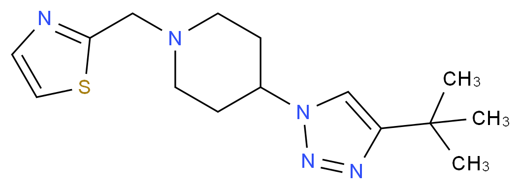 4-(4-tert-butyl-1H-1,2,3-triazol-1-yl)-1-(1,3-thiazol-2-ylmethyl)piperidine_分子结构_CAS_)