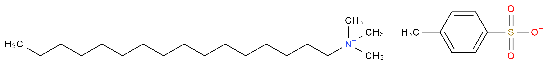 hexadecyltrimethylazanium 4-methylbenzene-1-sulfonate_分子结构_CAS_138-32-9