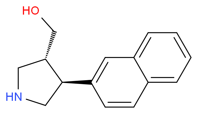 ((3R,4S)-4-(naphthalen-2-yl)pyrrolidin-3-yl)methanol_分子结构_CAS_)