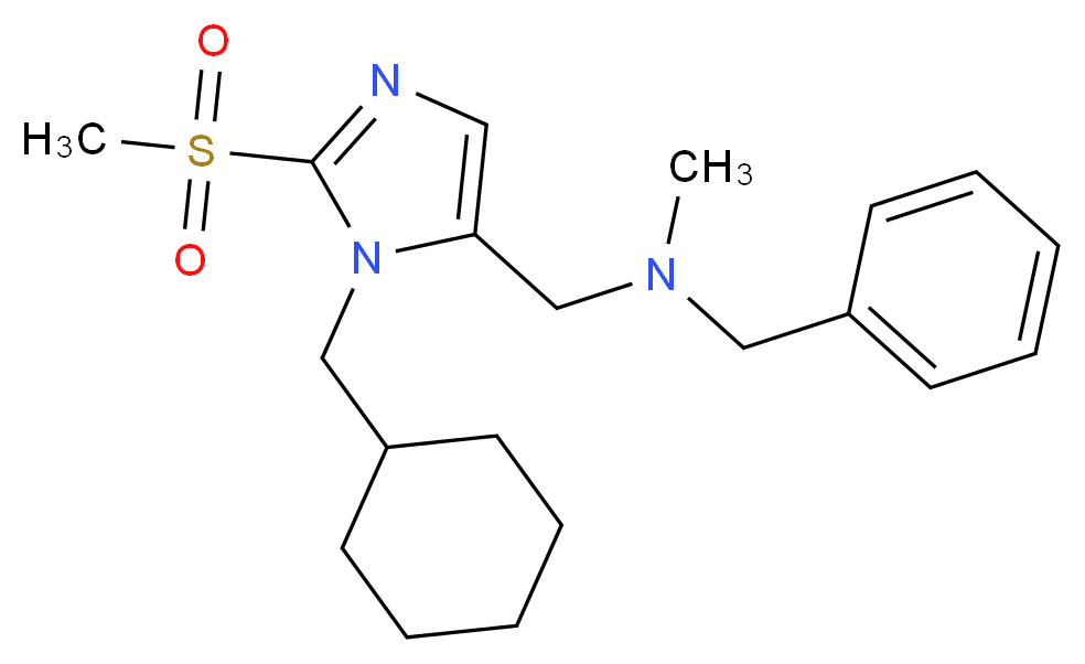 N-benzyl-1-[1-(cyclohexylmethyl)-2-(methylsulfonyl)-1H-imidazol-5-yl]-N-methylmethanamine_分子结构_CAS_)