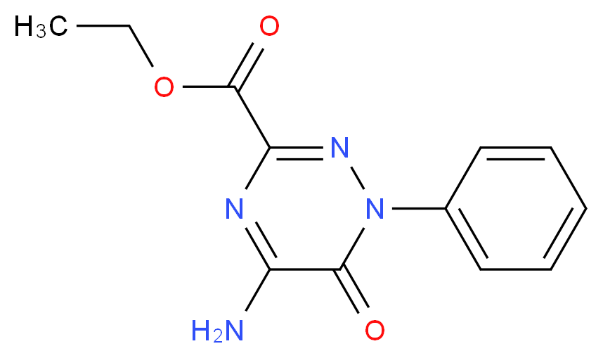 ethyl 5-amino-6-oxo-1-phenyl-1,6-dihydro-1,2,4-triazine-3-carboxylate_分子结构_CAS_127720-99-4)