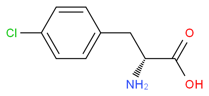 4-氯-D-苯基丙氨酸_分子结构_CAS_14091-08-8)