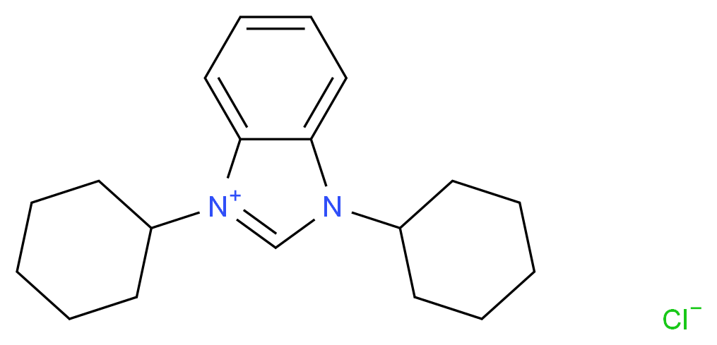 1,3-dicyclohexyl-3H-1λ<sup>5</sup>,3-benzodiazol-1-ylium chloride_分子结构_CAS_1034449-15-4