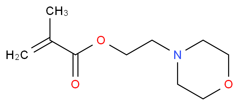 2-甲基-2-丙烯酸2-(4-吗啉基)乙基酯_分子结构_CAS_2997-88-8)