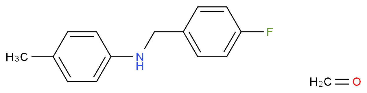 N-[(4-fluorophenyl)methyl]-4-methylaniline; formaldehyde_分子结构_CAS_356531-50-5