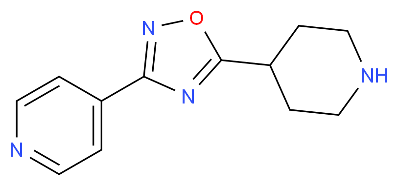 4-[5-(Piperidin-4-yl)-1,2,4-oxadiazol-3-yl]pyridine_分子结构_CAS_276237-03-7)