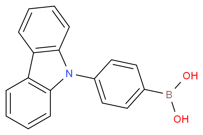 (4-(9H-Carbazol-9-yl)phenyl)boronic acid_分子结构_CAS_419536-33-7)