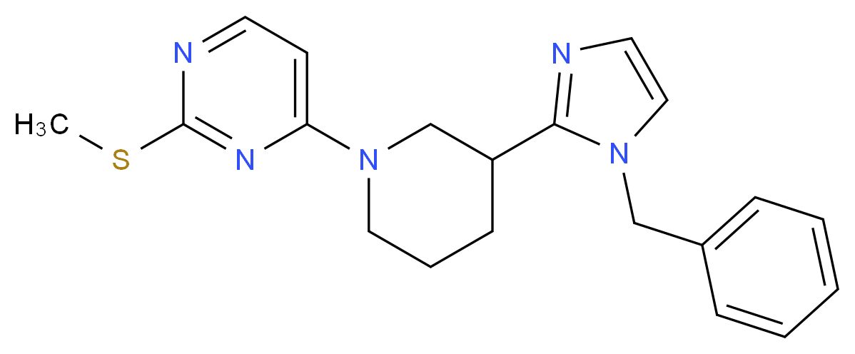 4-[3-(1-benzyl-1H-imidazol-2-yl)-1-piperidinyl]-2-(methylthio)pyrimidine_分子结构_CAS_)