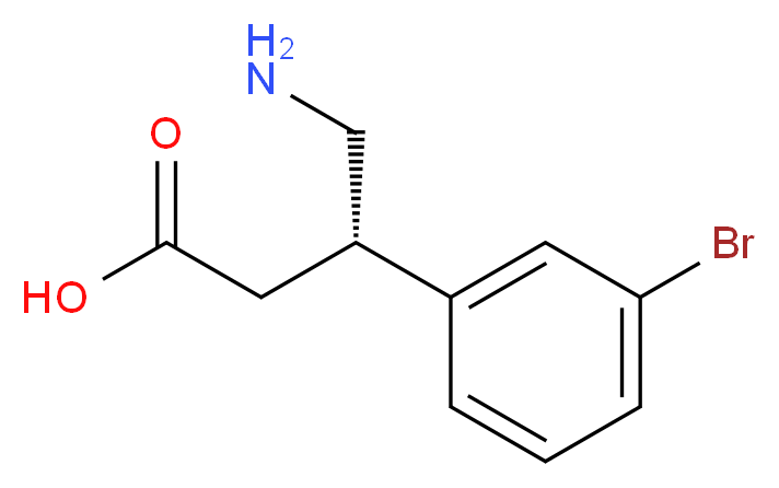 (S)-4-amino-3-(3-bromophenyl)butanoic acid_分子结构_CAS_1260616-78-1)