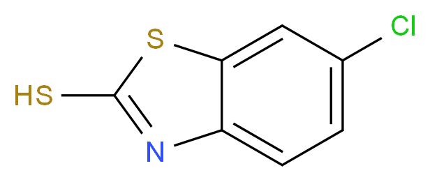 6-chloro-1,3-benzothiazole-2-thiol_分子结构_CAS_51618-29-2