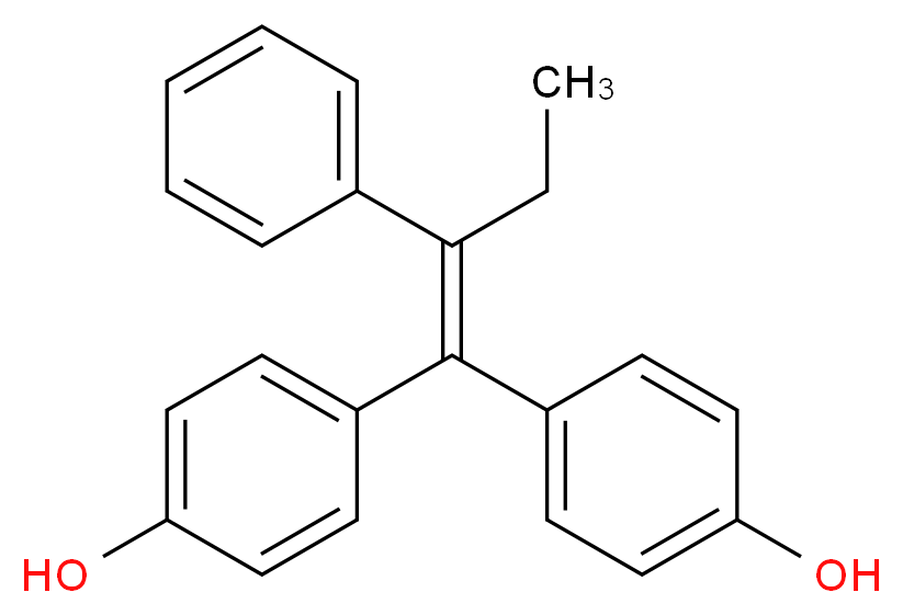 1,1-Bis(4-hydroxyphenyl)-2-phenyl-1-butene_分子结构_CAS_91221-46-4)