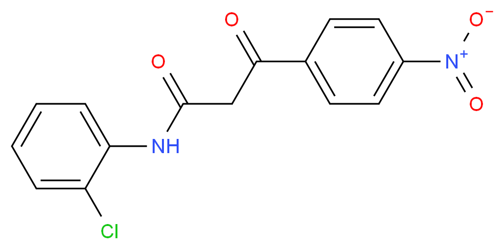 N-(2-chlorophenyl)-3-(4-nitrophenyl)-3-oxopropanamide_分子结构_CAS_62254-06-2