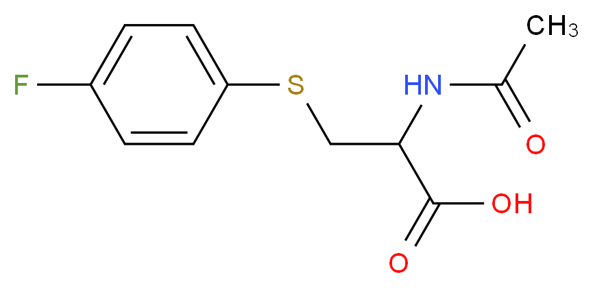 2-acetamido-3-[(4-fluorophenyl)sulfanyl]propanoic acid_分子结构_CAS_331-93-1