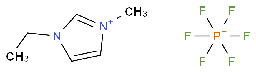 1-乙基-3-甲基咪唑 六氟磷酸盐_分子结构_CAS_155371-19-0)