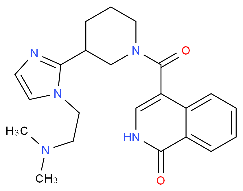 4-[(3-{1-[2-(dimethylamino)ethyl]-1H-imidazol-2-yl}piperidin-1-yl)carbonyl]isoquinolin-1(2H)-one_分子结构_CAS_)
