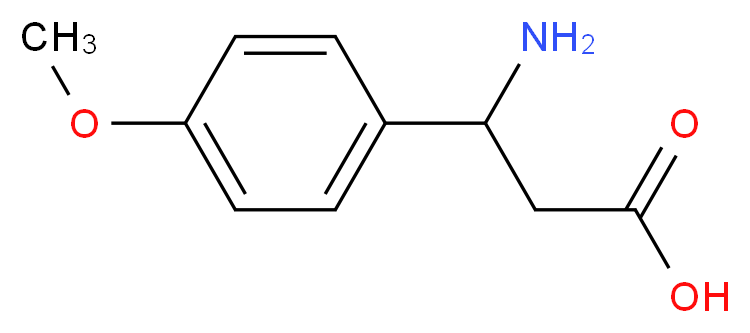 3-氨基-3-(4-甲氧基苯基)丙酸_分子结构_CAS_5678-45-5)