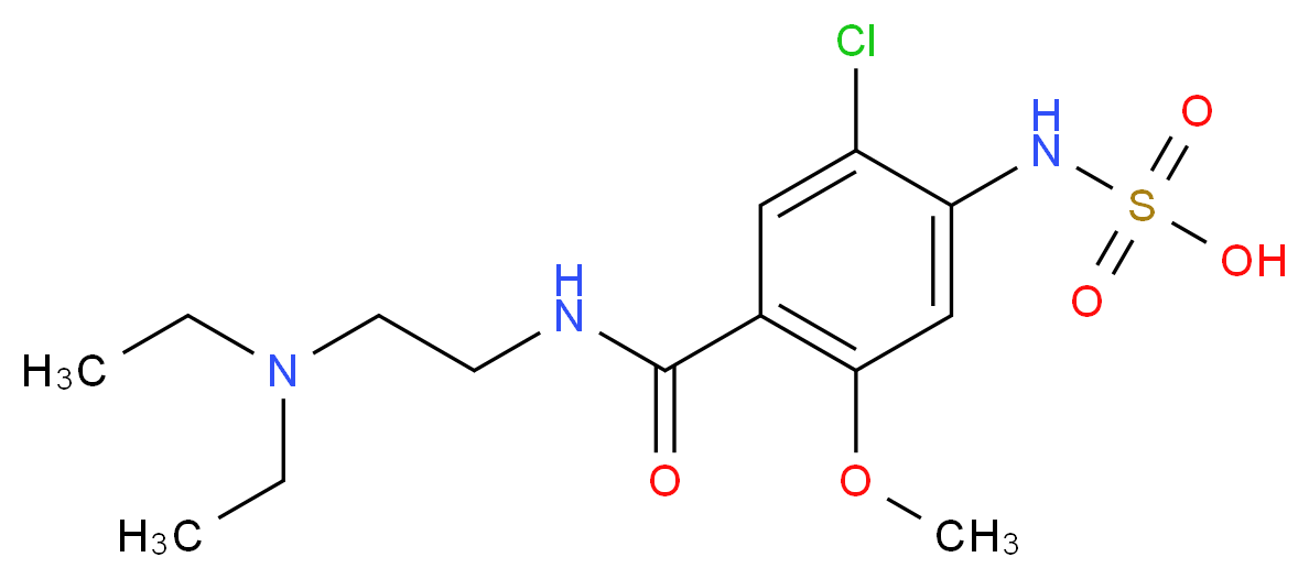 N-(2-chloro-4-{[2-(diethylamino)ethyl]carbamoyl}-5-methoxyphenyl)sulfamic acid_分子结构_CAS_27260-42-0