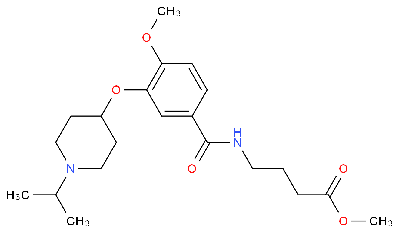 methyl 4-({3-[(1-isopropyl-4-piperidinyl)oxy]-4-methoxybenzoyl}amino)butanoate_分子结构_CAS_)