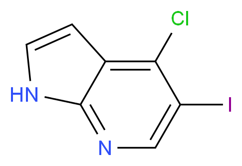 4-chloro-5-iodo-1H-pyrrolo[2,3-b]pyridine_分子结构_CAS_1015610-31-7