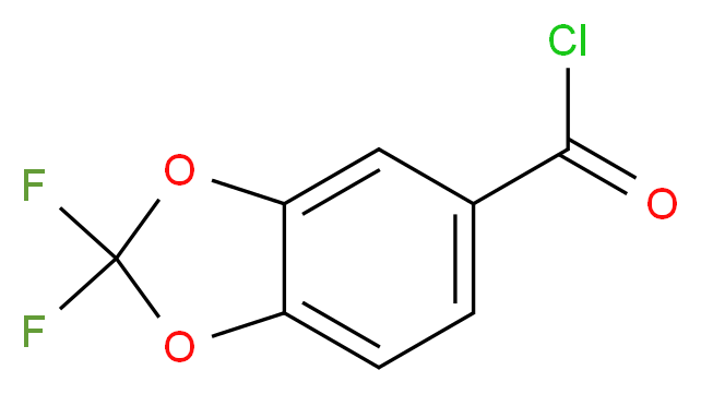 2,2-Difluoro-1,3-benzodioxole-5-carbonyl chloride_分子结构_CAS_127163-51-3)