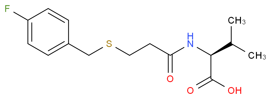 (2S)-2-({3-[(4-fluorobenzyl)thio]propanoyl}amino)-3-methylbutanoic acid_分子结构_CAS_)