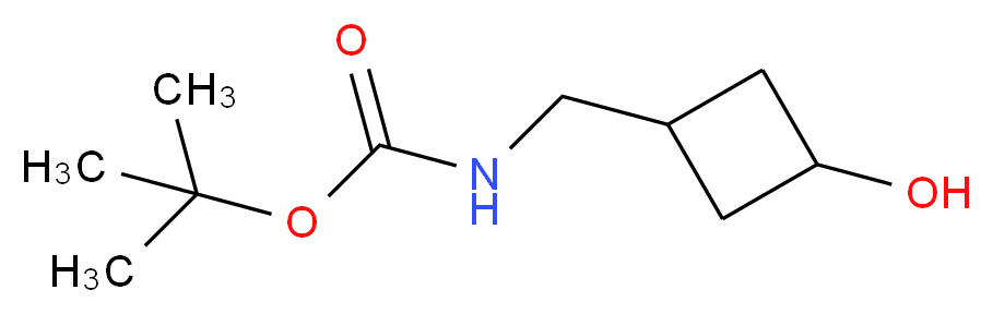 tert-butyl N-[(3-hydroxycyclobutyl)methyl]carbamate_分子结构_CAS_167081-41-6