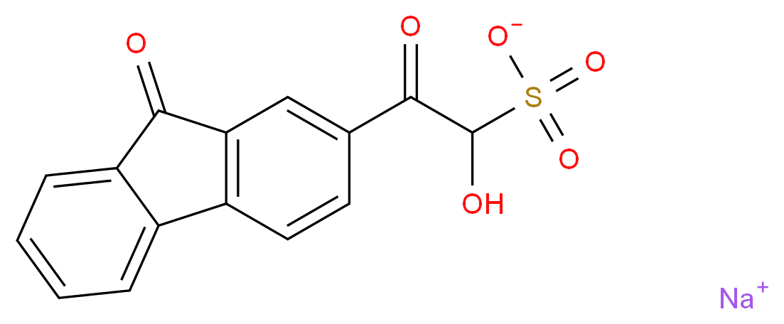 sodium 1-hydroxy-2-oxo-2-(9-oxo-9H-fluoren-2-yl)ethane-1-sulfonate_分子结构_CAS_51367-77-2