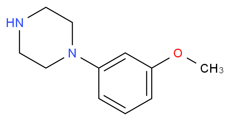 1-(3-methoxyphenyl)piperazine_分子结构_CAS_16015-71-7