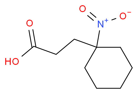 3-(1-nitrocyclohexyl)propanoic acid_分子结构_CAS_76877-76-4)