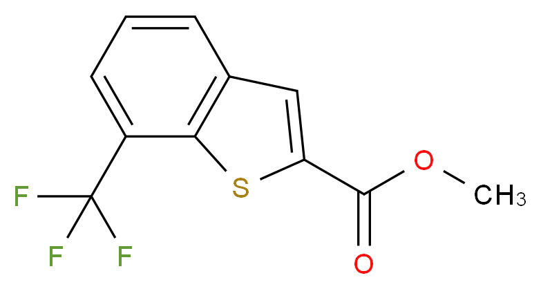 Methyl 7-(trifluoromethyl)benzo[b]thiophene-2-carboxylate_分子结构_CAS_)