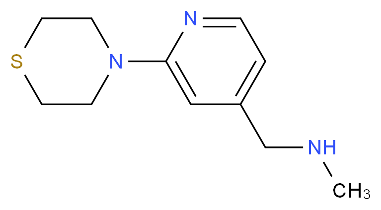 methyl({[2-(thiomorpholin-4-yl)pyridin-4-yl]methyl})amine_分子结构_CAS_906352-66-7