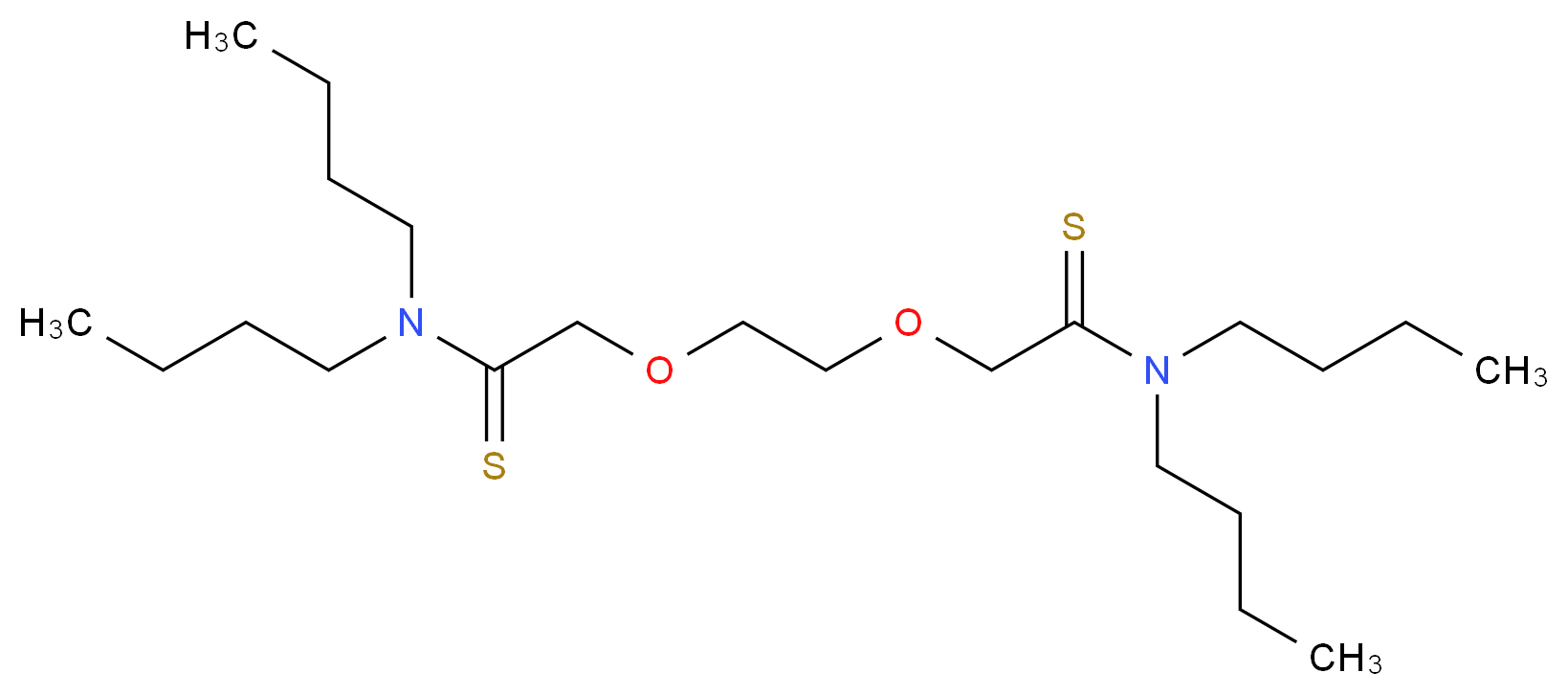 N,N-dibutyl-2-{2-[(dibutylcarbamothioyl)methoxy]ethoxy}ethanethioamide_分子结构_CAS_73487-00-0