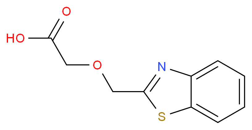 2-(1,3-benzothiazol-2-ylmethoxy)acetic acid_分子结构_CAS_99513-52-7