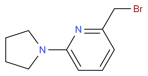 2-(bromomethyl)-6-(pyrrolidin-1-yl)pyridine_分子结构_CAS_869901-04-2