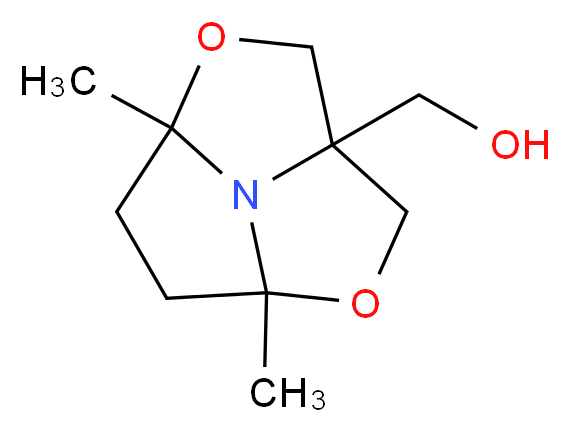 (4a,6a-Dimethyl-tetrahydro-1,4-dioxa-6b-aza-cyclopenta[cd]pentalen-2a-yl)- methanol_分子结构_CAS_60204-53-7)