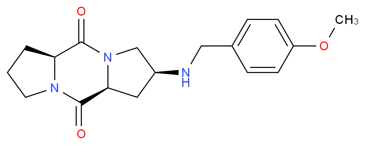 (2S,5aS,10aS)-2-[(4-methoxybenzyl)amino]octahydro-5H,10H-dipyrrolo[1,2-a:1',2'-d]pyrazine-5,10-dione_分子结构_CAS_)