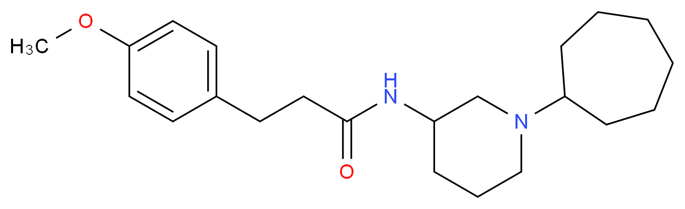 N-(1-cycloheptyl-3-piperidinyl)-3-(4-methoxyphenyl)propanamide_分子结构_CAS_)