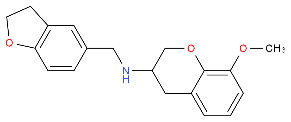 (2,3-dihydro-1-benzofuran-5-ylmethyl)(8-methoxy-3,4-dihydro-2H-chromen-3-yl)amine_分子结构_CAS_)