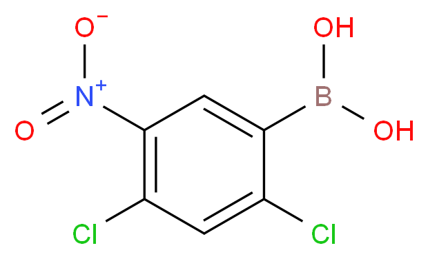 2,4-DICHLORO-5-NITROPHENYLBORONIC ACID_分子结构_CAS_1072952-12-5)